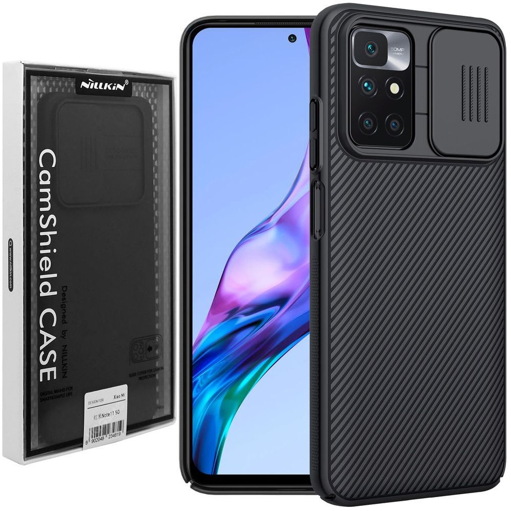 Etui NILLKIN CamShield | Czarne do POCO M4 Pro 5G