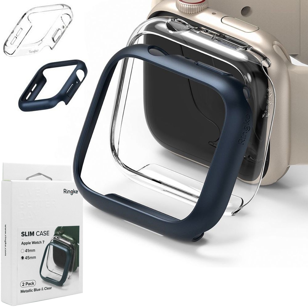 Etui RINGKE Slim Case | 2 sztuki do Apple Watch 7 45mm