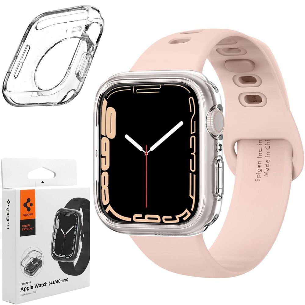 Etui SPIGEN Liquid Crystal | Crystal Clear do Apple Watch 7 41mm