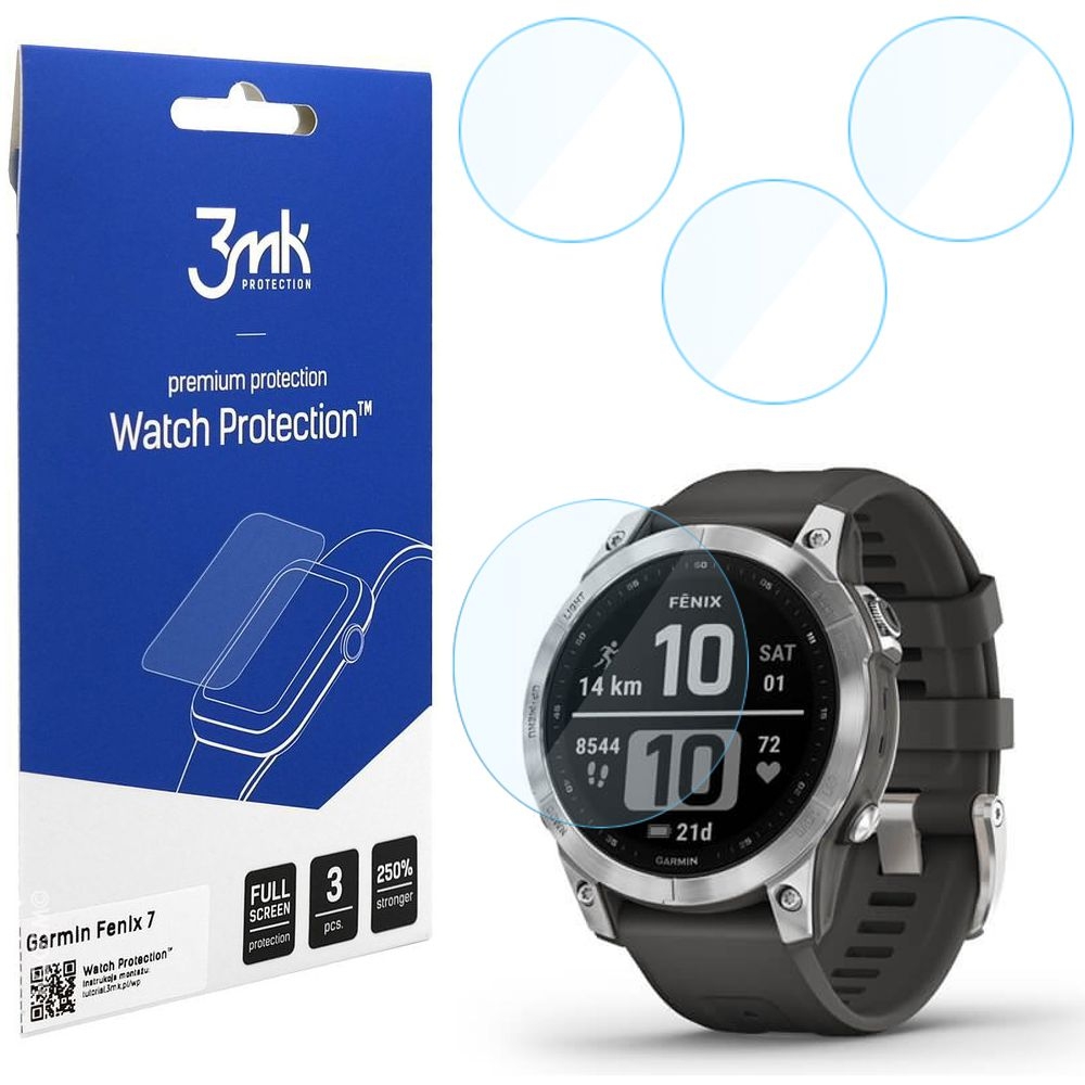 Folia Hybrydowa 3mk Watch Protection | 3 sztuki do Garmin Fenix 7