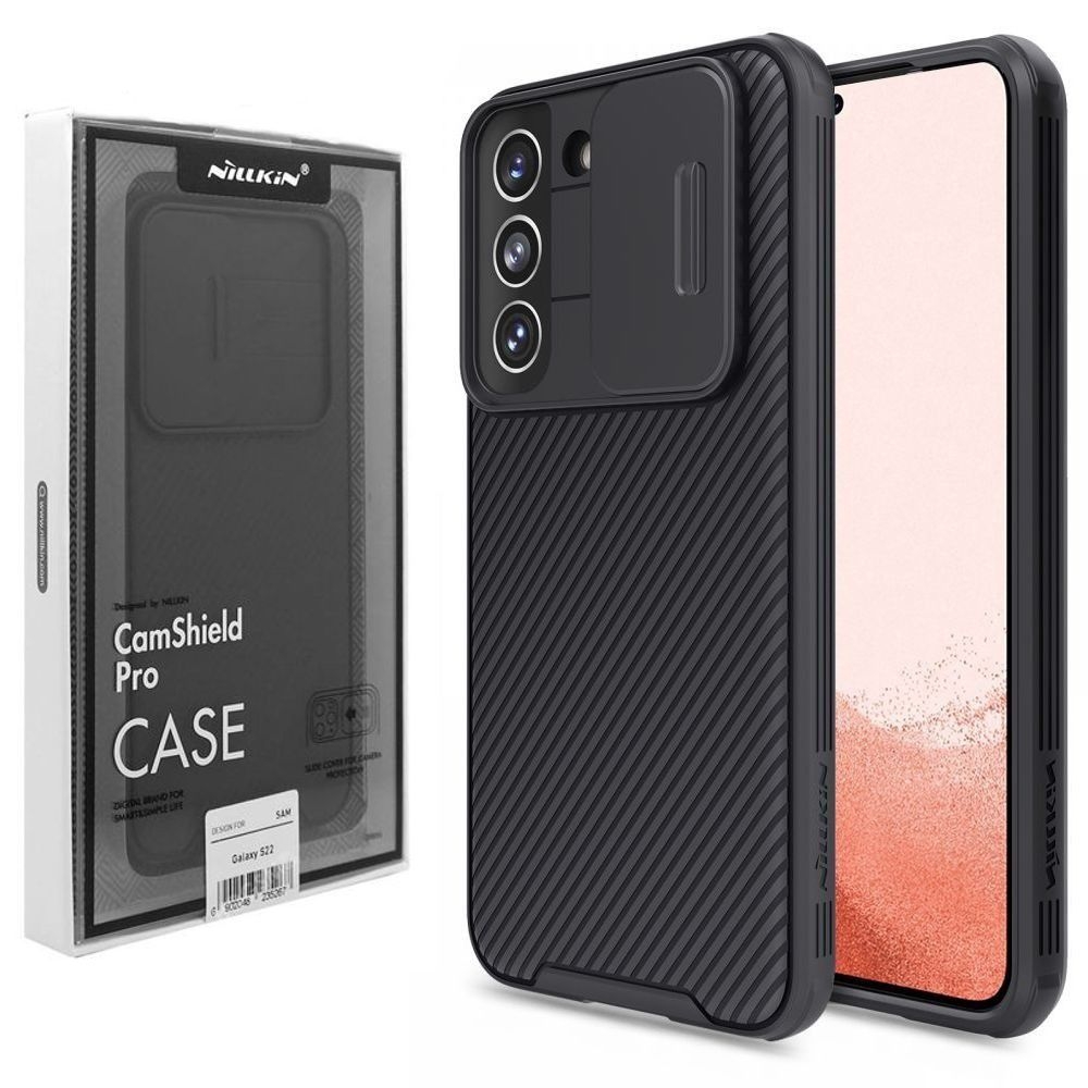 Etui NILLKIN CamShield | Czarne do Samsung Galaxy S22 5G