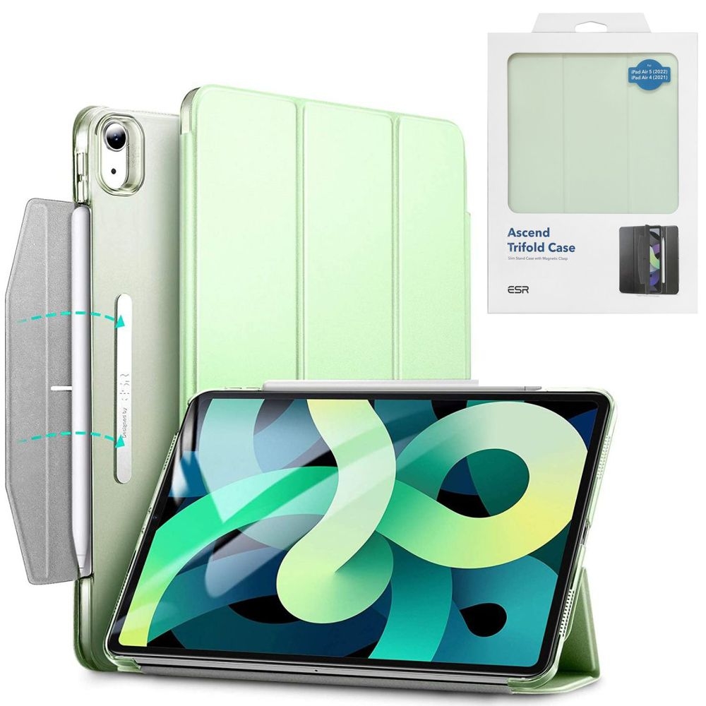 Ultra Cienkie Etui ESR Trifold | Mint Green do Apple iPad Air 5 2022