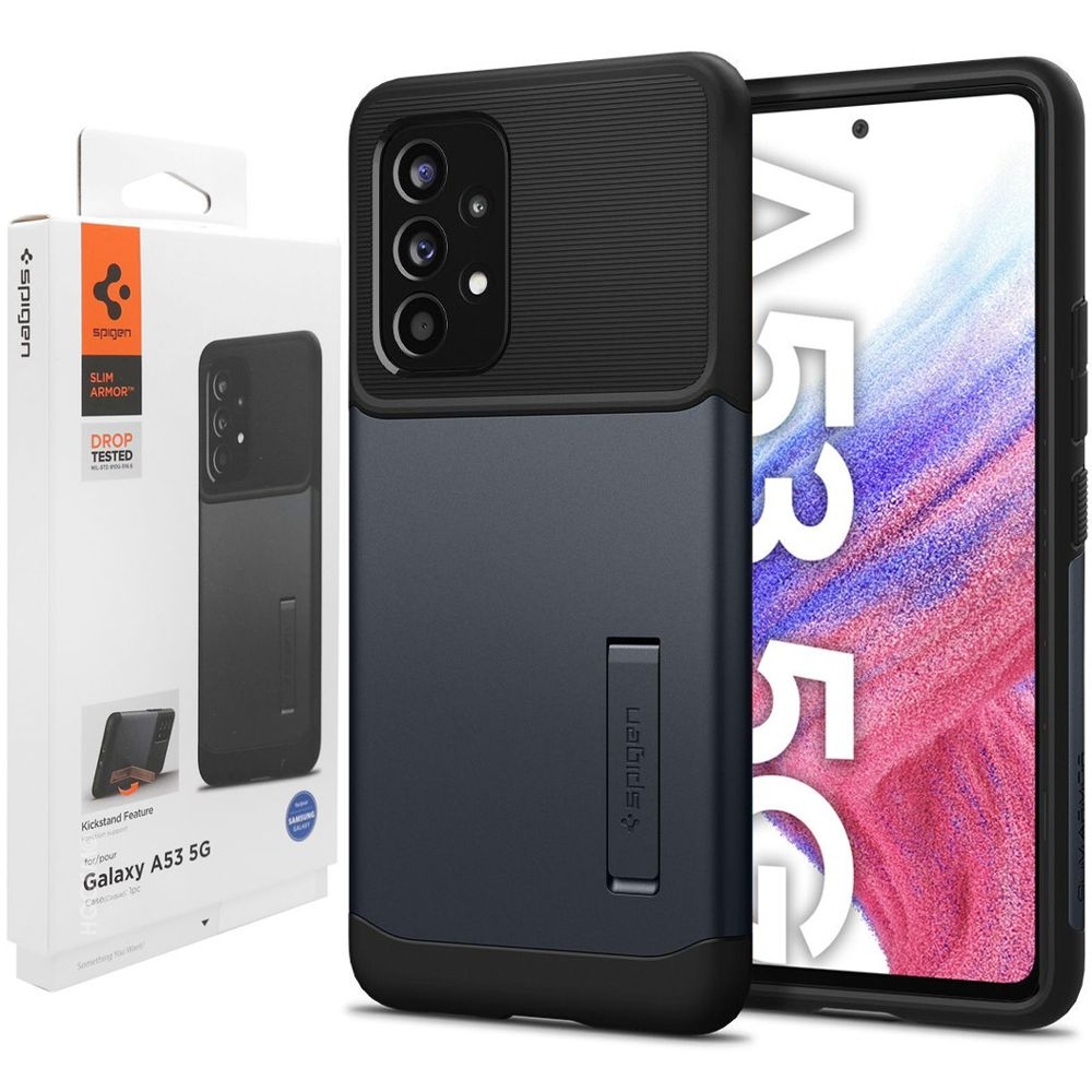 Pancerne Etui SPIGEN Slim Armor | Metal Slate do Samsung Galaxy A53 5G
