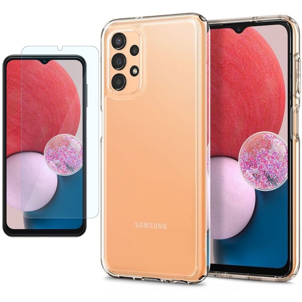 Etui SPIGEN Ultra Hybrid | Crystal Clear + SZKŁO do Samsung Galaxy A13 4G