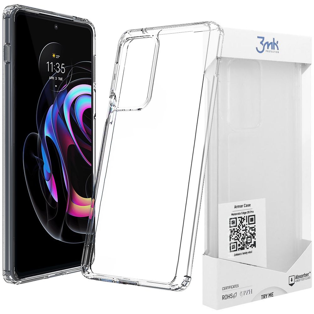 Pancerne Etui 3mk Armor Case | Clear do Motorola Edge 20 Pro