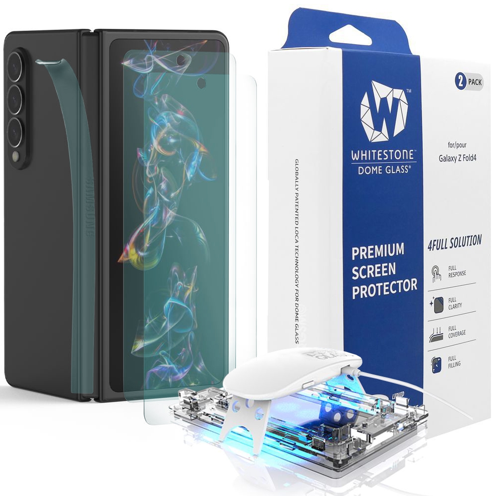Szkło Hartowane UV | Whitestone DOME GLASS | 2szt + Folia na Zawias do Samsung Galaxy Z Fold4
