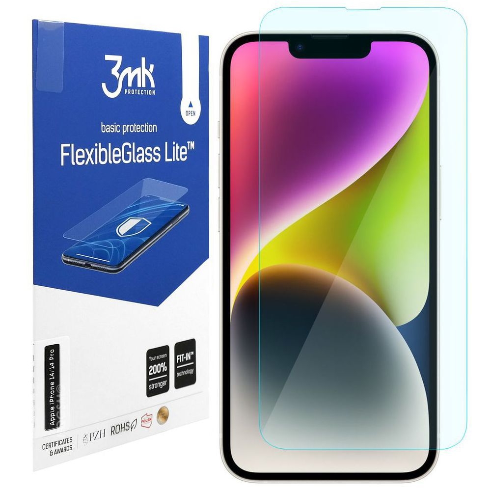 3mk Flexible Glass Lite | Nietłukące Szkło Hybrydowe do Apple iPhone 14