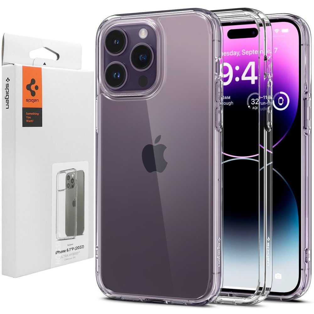 Etui SPIGEN Ultra Hybrid Case | Crystal Clear do Apple iPhone 14 Pro |