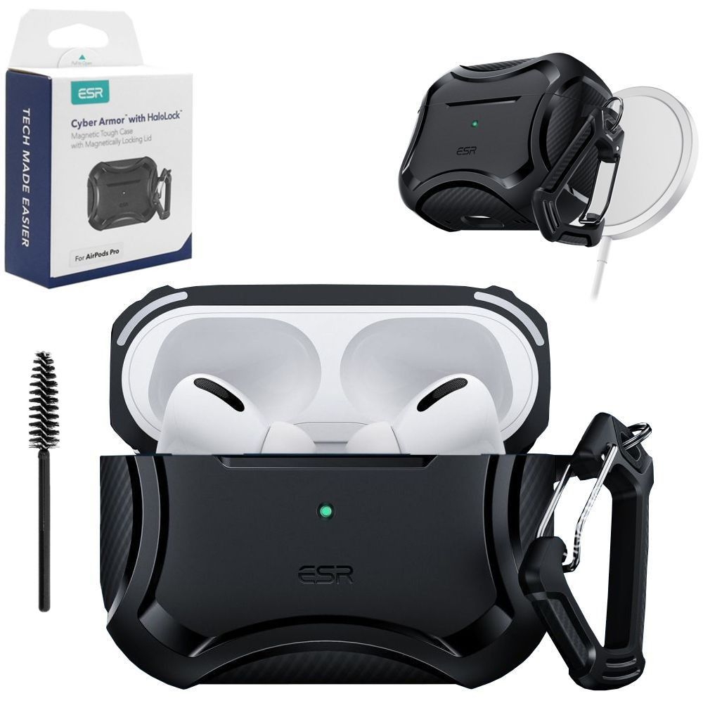 Etui ESR Cyber Armor MagSafe | Black do Apple AirPods Pro 1 / 2