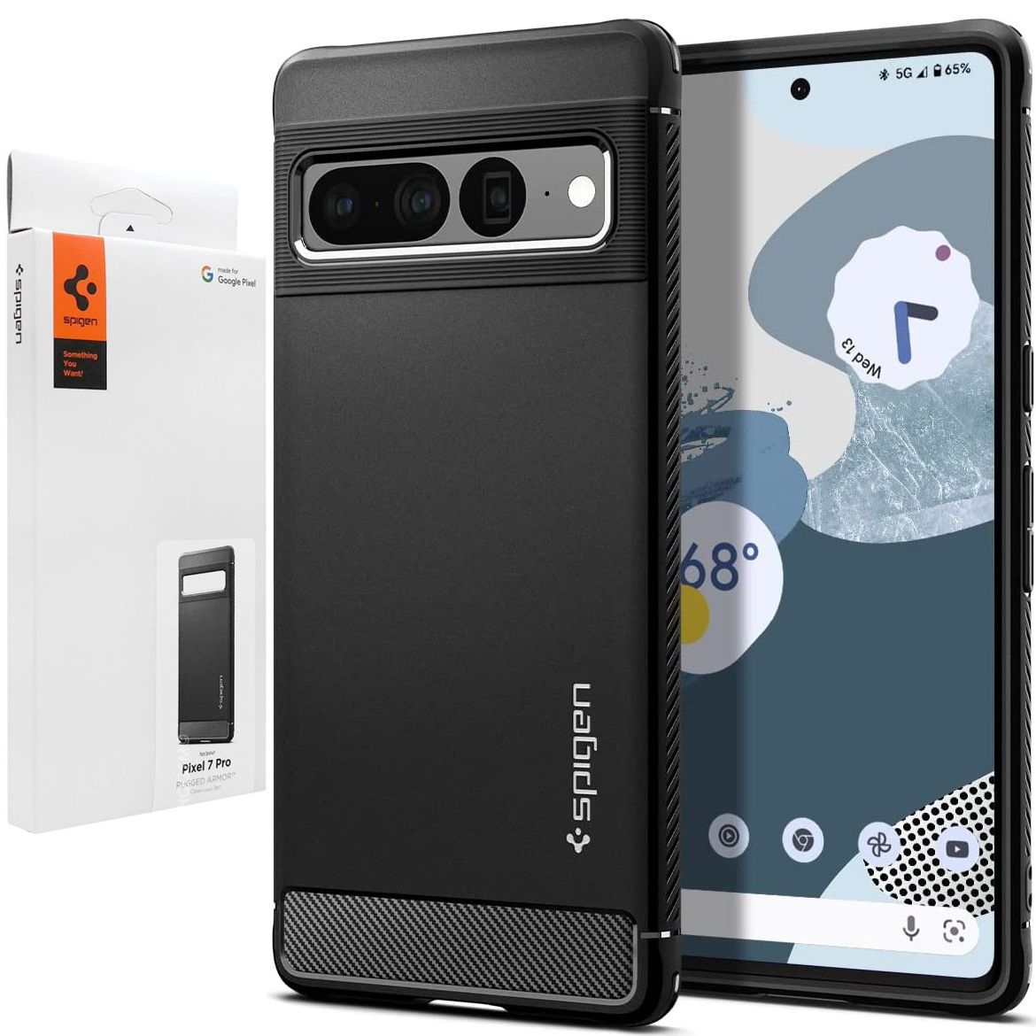 Etui SPIGEN Rugged Armor | Black do Google Pixel 7 Pro