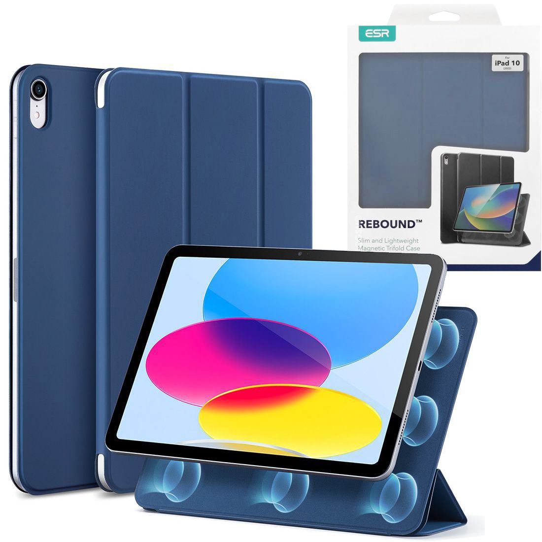 Ultra Cienkie Etui ESR Rebound Magnetic Flip do Apple iPad 10.9 2022