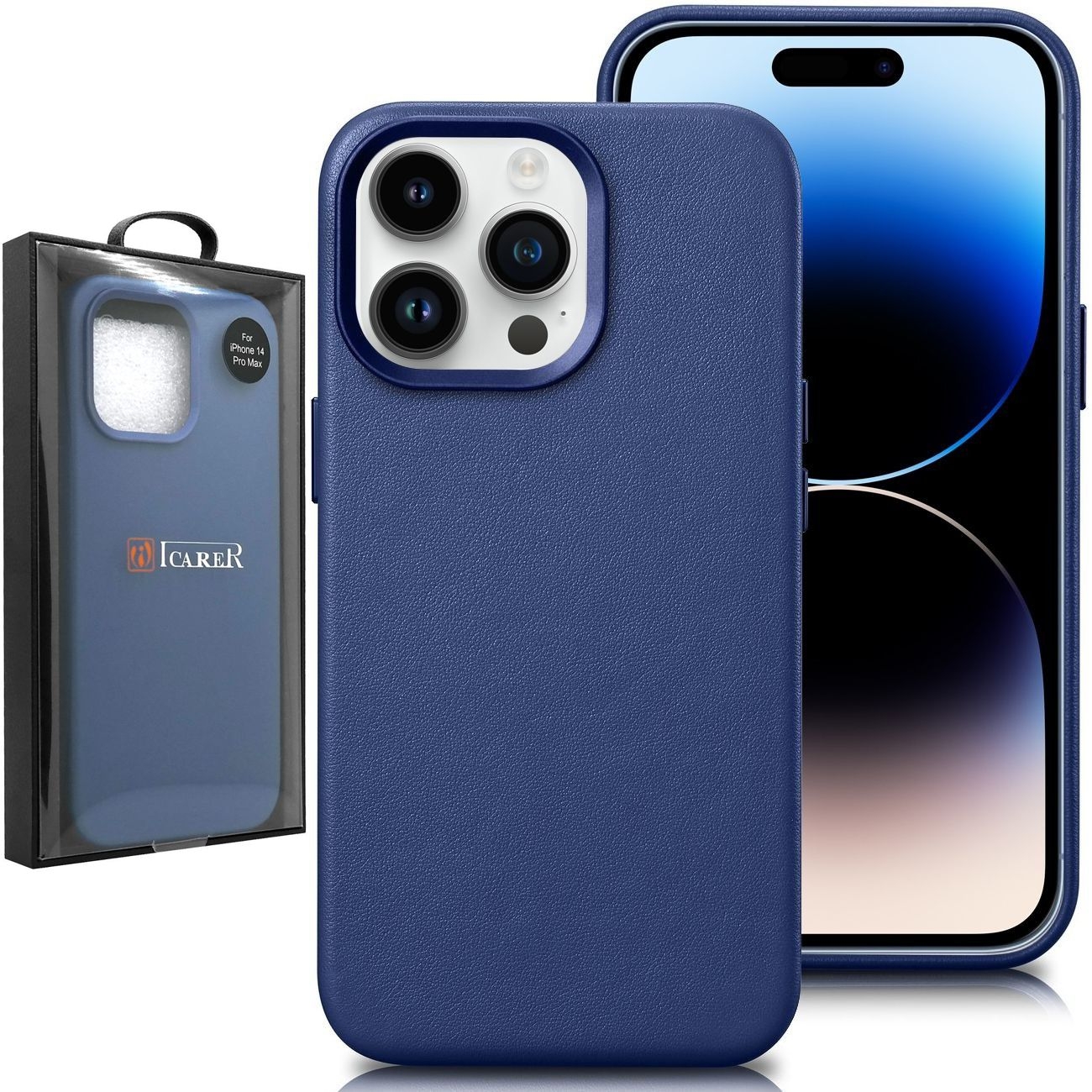 Skórzane Etui iCarer MagSafe Case do Apple iPhone 14 Pro Max