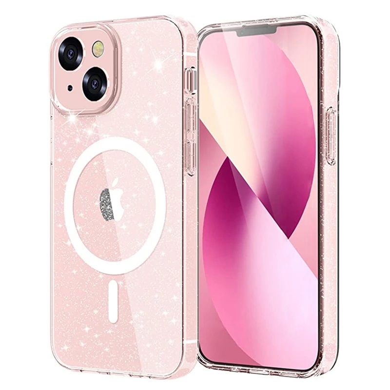 Etui Magnetic MagSafe GLITTER | Clear do Apple iPhone 14 |