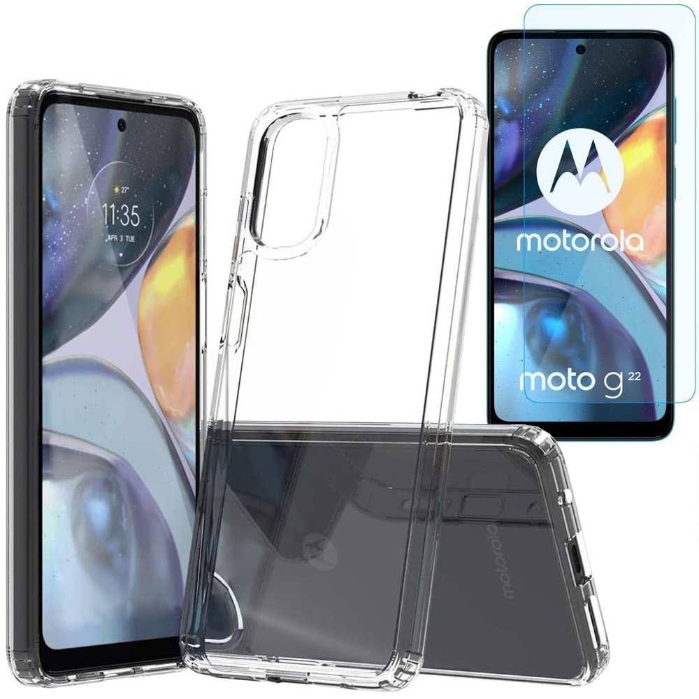 Pancerne Etui 3mk Armor Case | Clear + SZKŁO do Motorola Moto G22