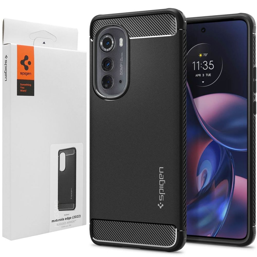Etui SPIGEN Rugged Armor | Black do Motorola Edge 2022