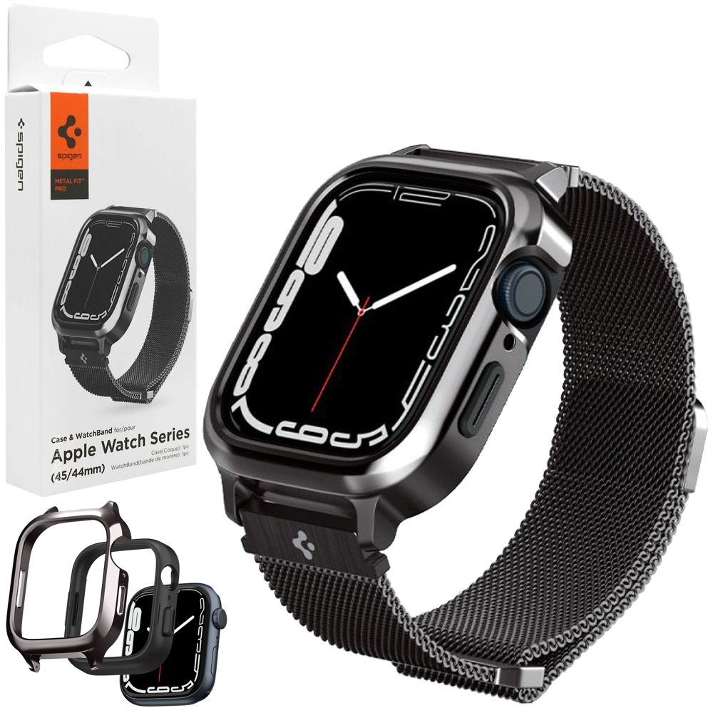 Etui + Pasek SPIGEN Metal Fit PRO do Apple Watch 9/8 45mm