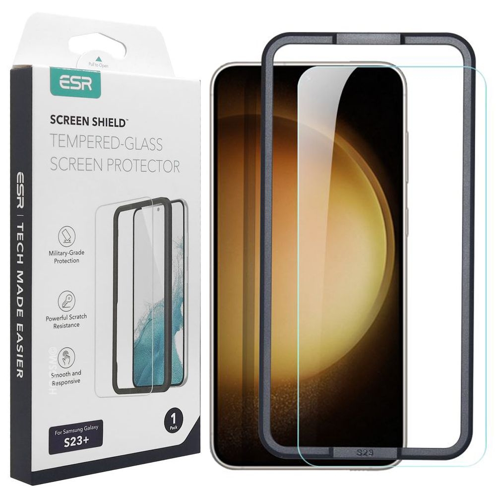 ESR Szkło Hartowane + Ramka Instalacyjna do Samsung Galaxy S23+ Plus