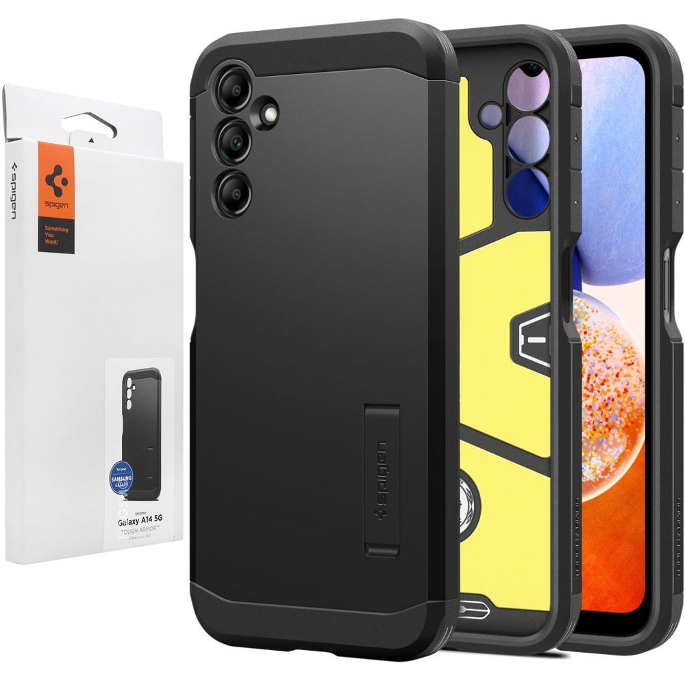 Pancerne Etui SPIGEN Tough Armor | Black do Samsung Galaxy A14 5G