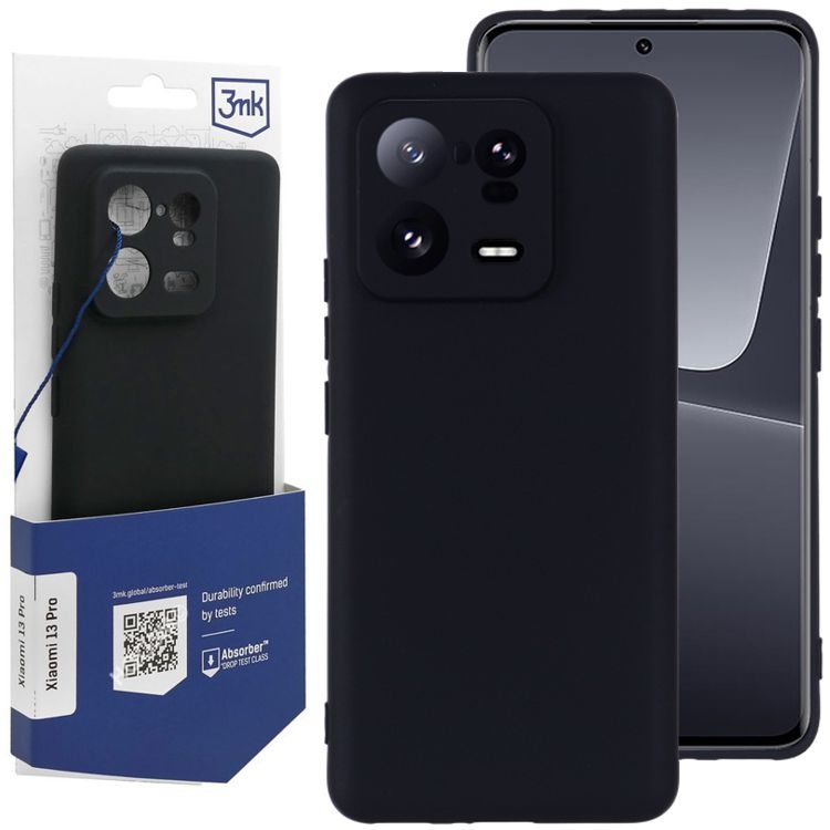 Cienkie Etui 3mk Matt Case | Black do Xiaomi 13 Pro
