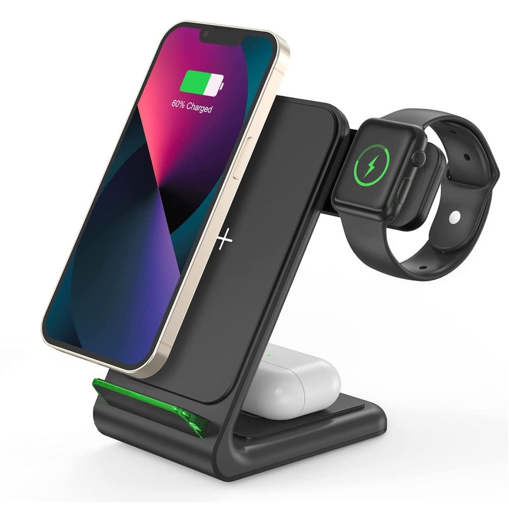 Stacja Smart | Ładowarka Indukcyjna Qi 3w1 | 15W