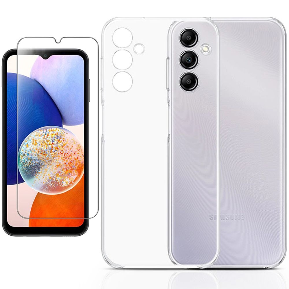 Oryginalne Etui Clear Case | Clear + SZKŁO do Samsung Galaxy A14 4G / 5G
