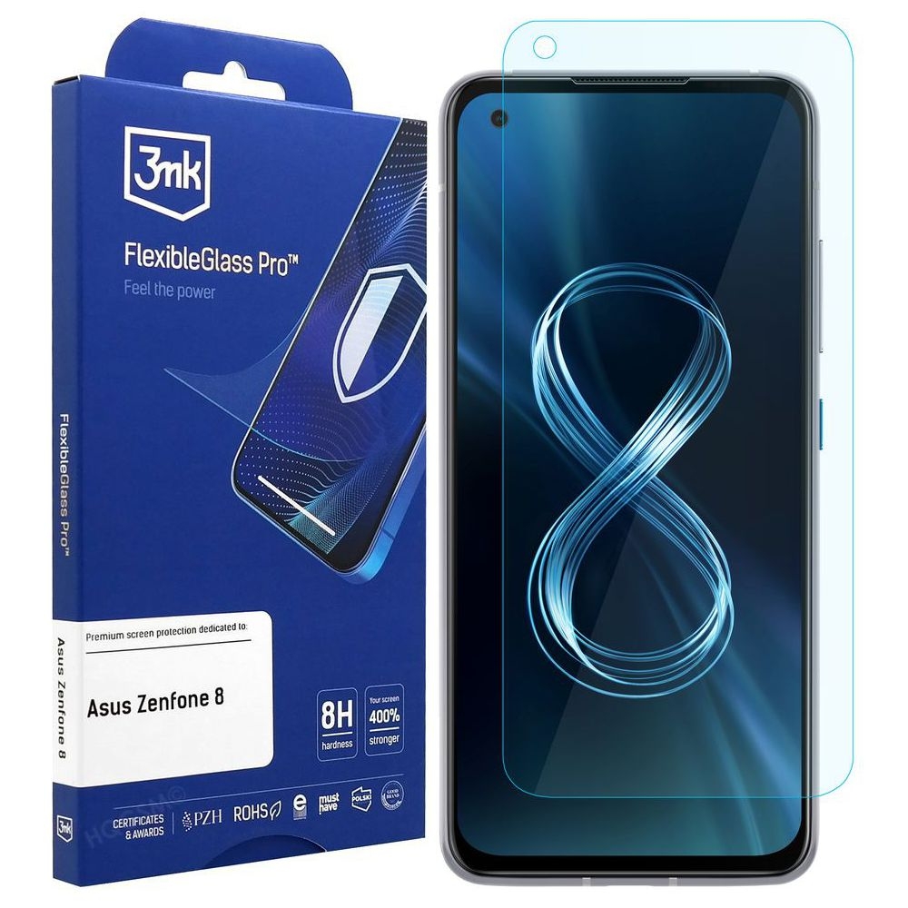 3mk Flexible Glass PRO | Szkło Hybrydowe 8H do Asus Zenfone 8