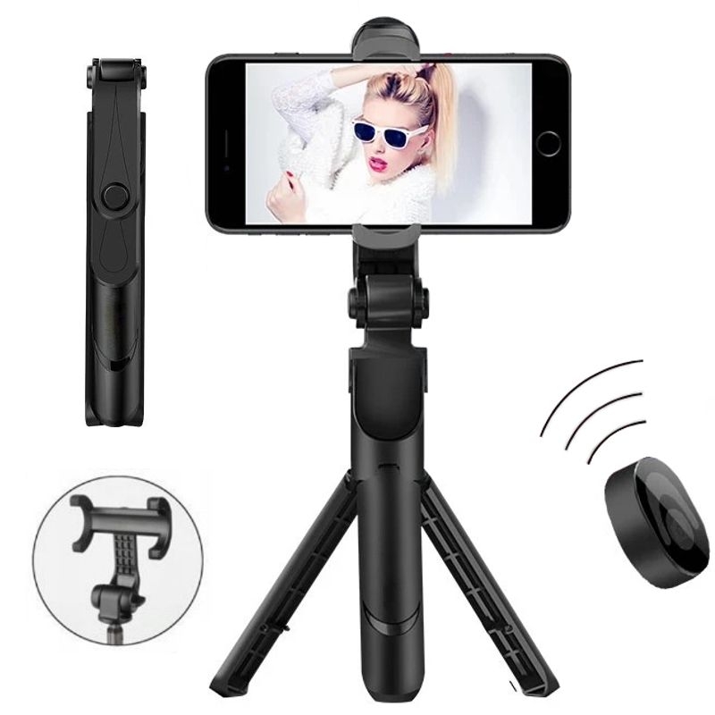 Nowoczesny Selfie Stick Bluetooth PREMIUM 2w1 | Tripod + Pilot