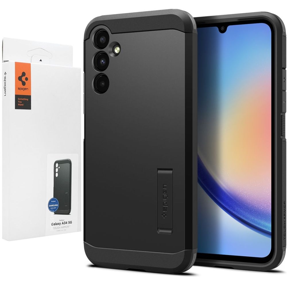 Pancerne Etui SPIGEN Tough Armor | Black do Samsung Galaxy A34 5G