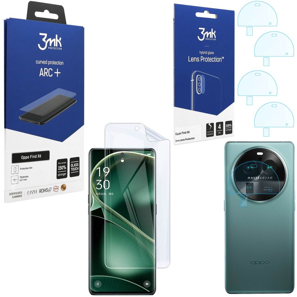 FOLIA 3mk Curved Protection ARC+ 4x APARAT Lens Protection do Oppo Find X6