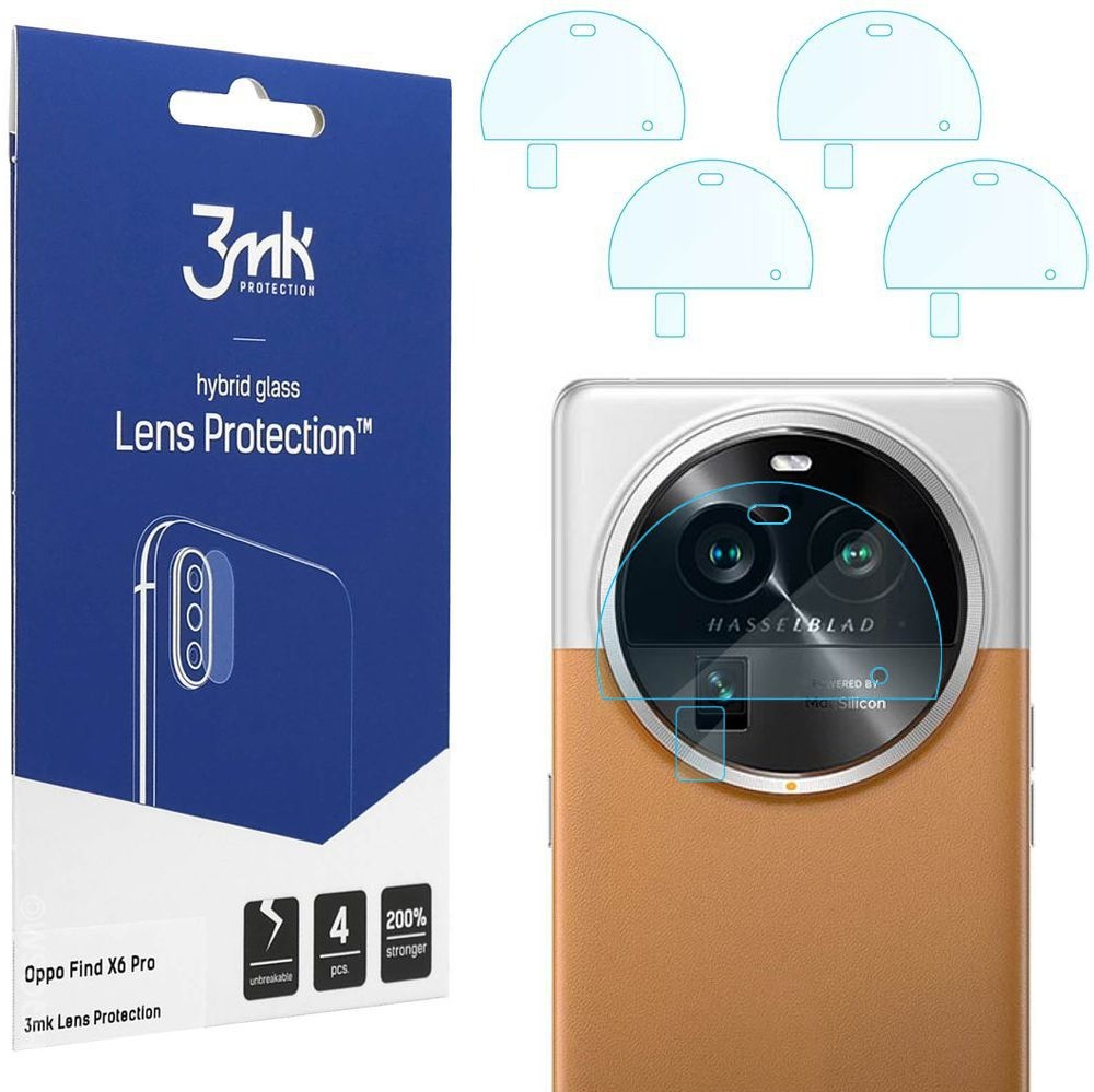 4x 3mk Lens Protection | Szkło Ochronne na Obiektyw Aparat do Oppo Find X6 Pro