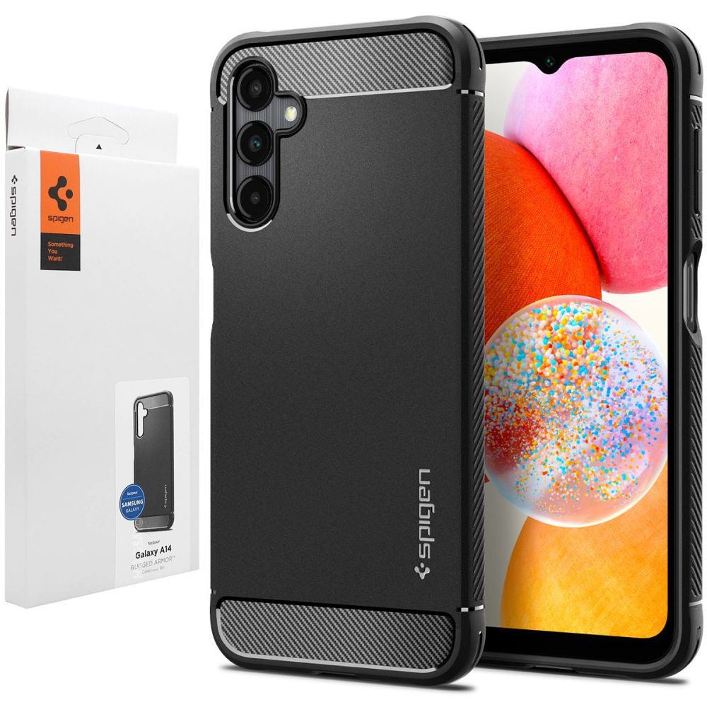 Etui SPIGEN Rugged Armor | Black do Samsung Galaxy A14 4G