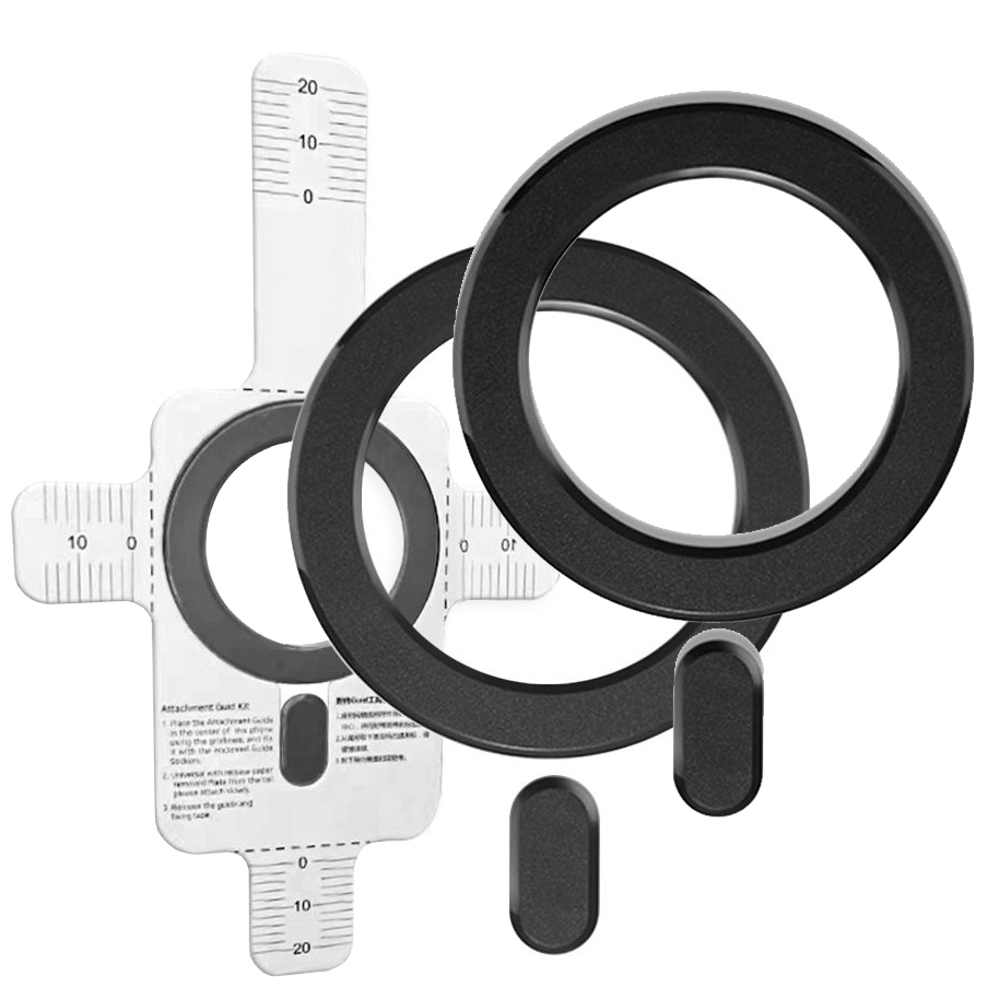 MagMat | Uniwersalna Blaszka Podkładka pod MagSafe | Czarna | 2 SZTUKI