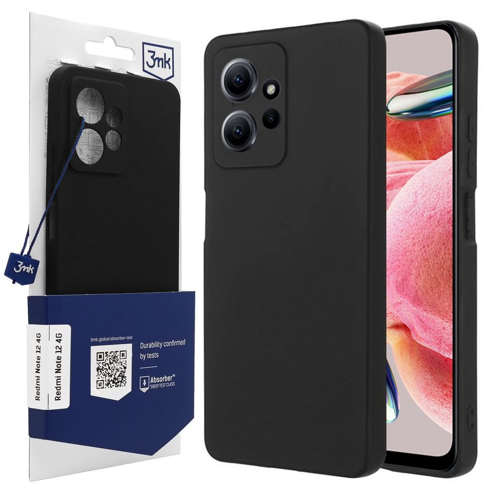 Cienkie Etui 3mk Matt Case | Black do Xiaomi Redmi Note 12 4G