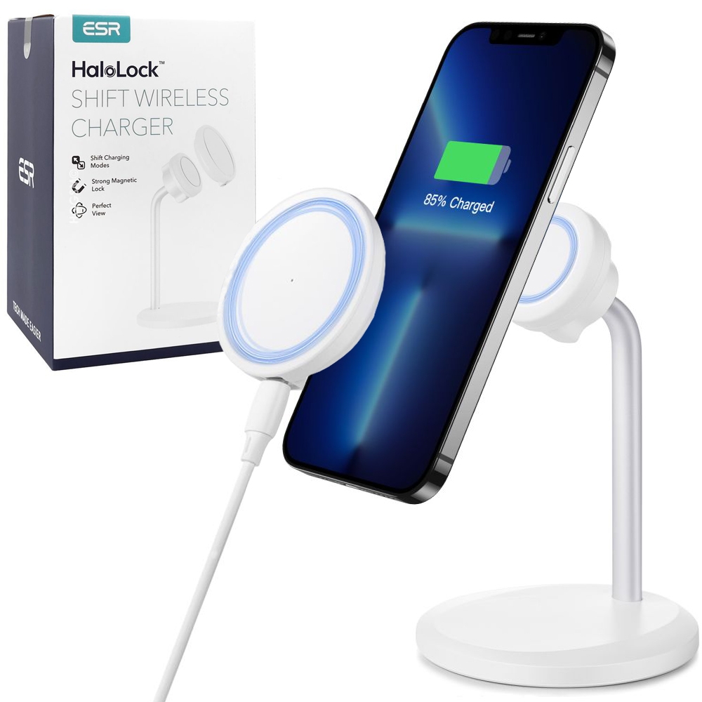 ESR HaloLock | 2w1 Ładowarka MagSafe Stojak Uchwyt Biurkowy