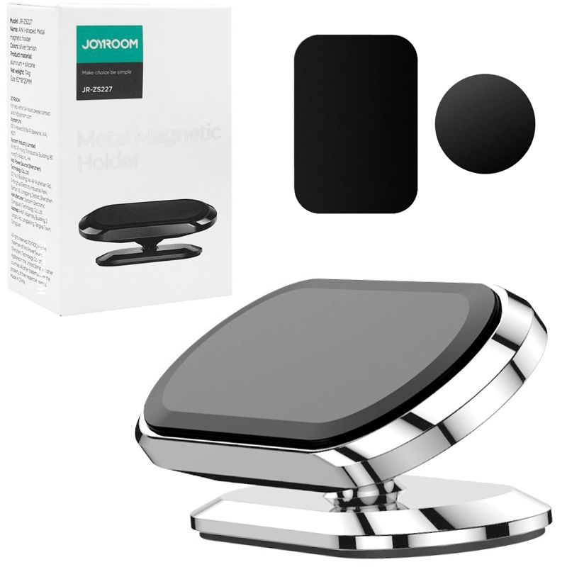 JoyRoom | Mini Magnetyczny Uchwyt Samochodowy na Kokpit Deskę | Silver