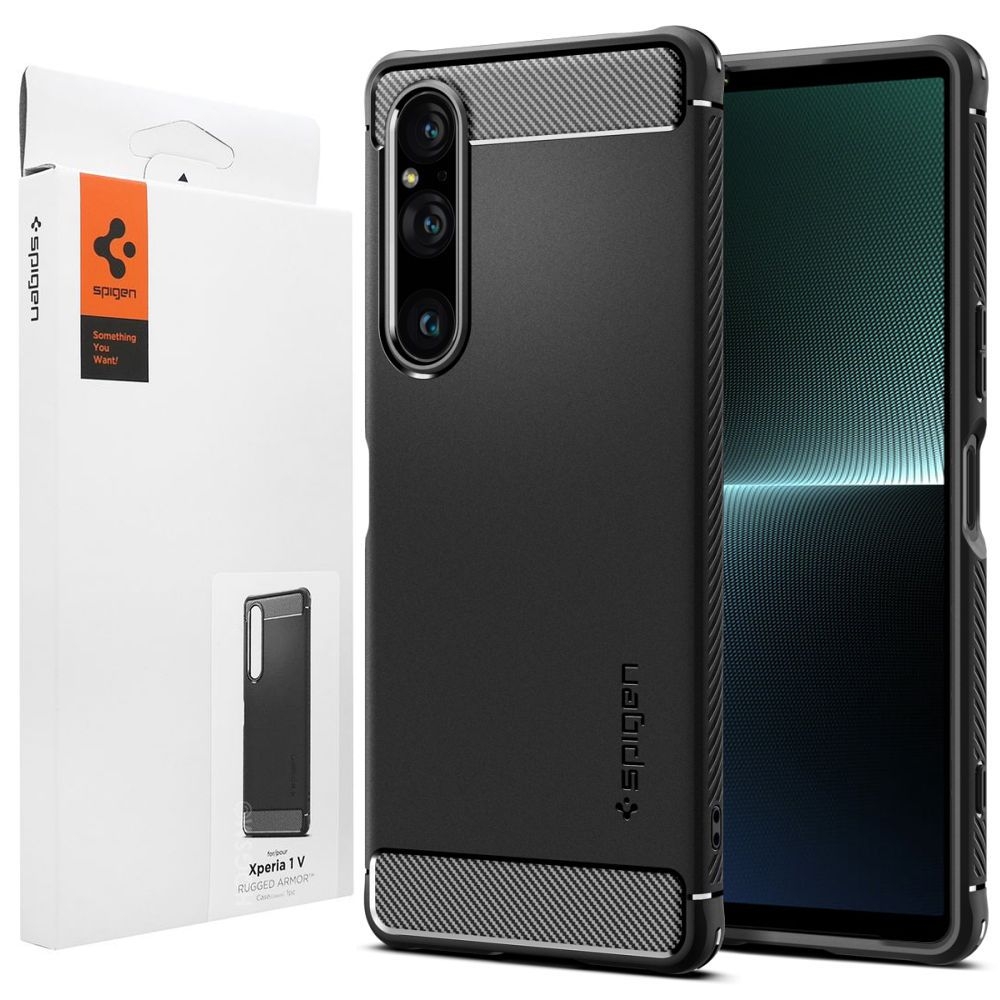 Etui SPIGEN Rugged Armor | Black do Sony Xperia 1 V