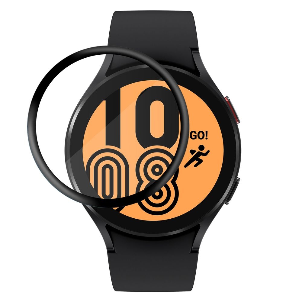 Szkło Hybrydowe | FULL COVER | Black do Samsung Galaxy Watch 4 44mm