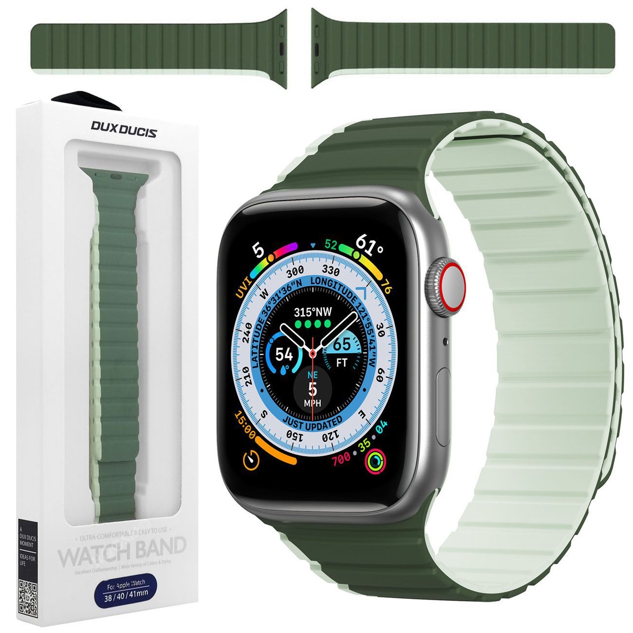 Dux Ducis | Magnetyczny Pasek Silikonowy do Apple Watch 9/8 41mm