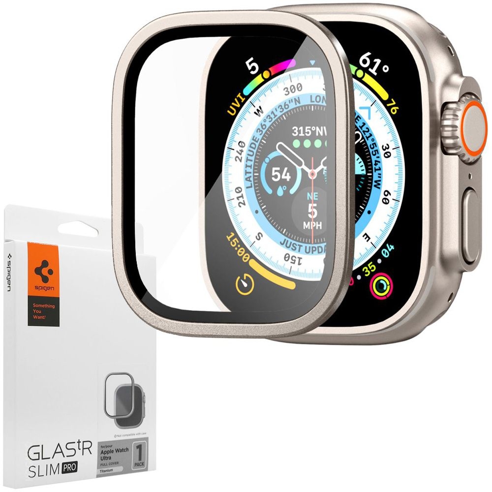 SPIGEN Glas.tR PRO Szkło Hartowane | Titanium do Apple Watch Ultra 1/2