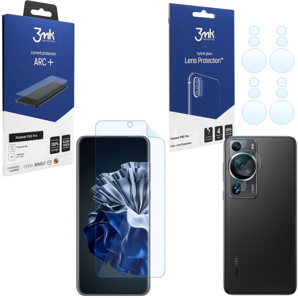 FOLIA 3mk Curved Protection ARC+ 4x APARAT Lens Protection do Huawei P60 Pro