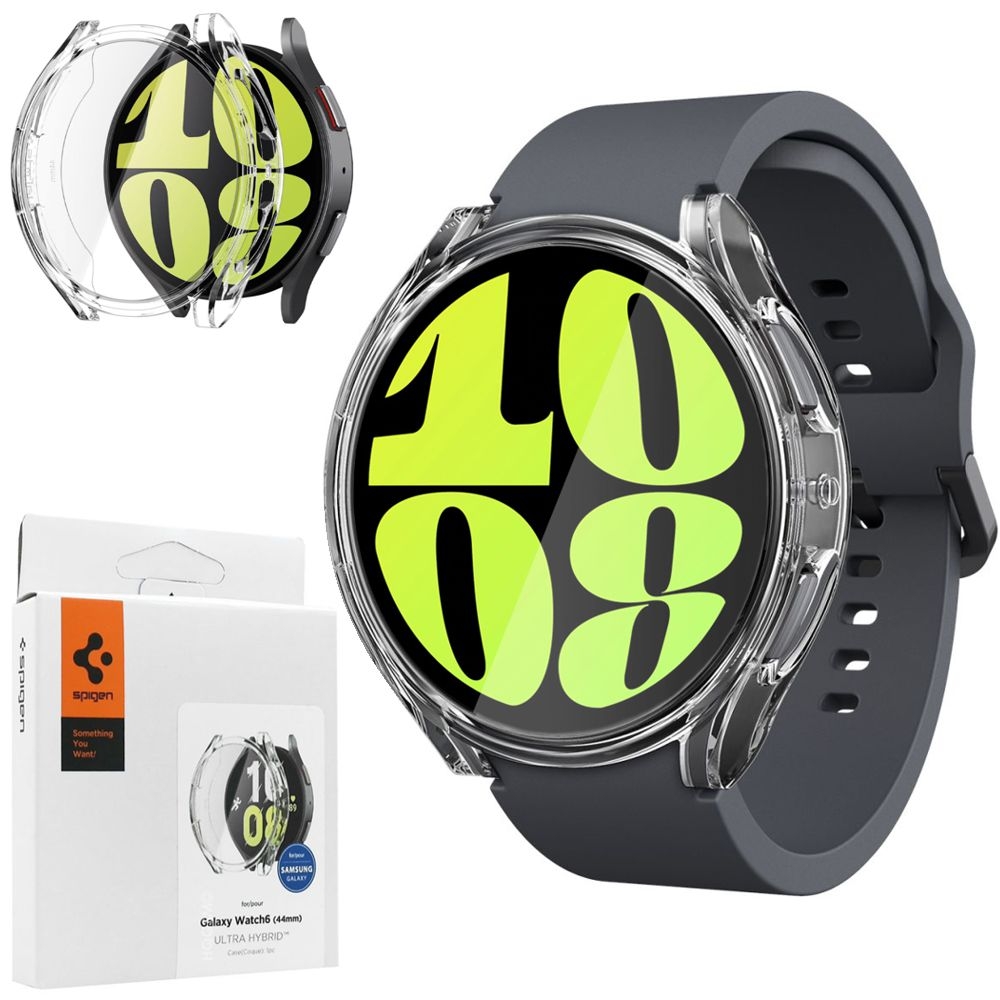 Etui 360 SPIGEN Ultra Hybrid | Crystal Clear do Samsung Galaxy Watch 6 44mm