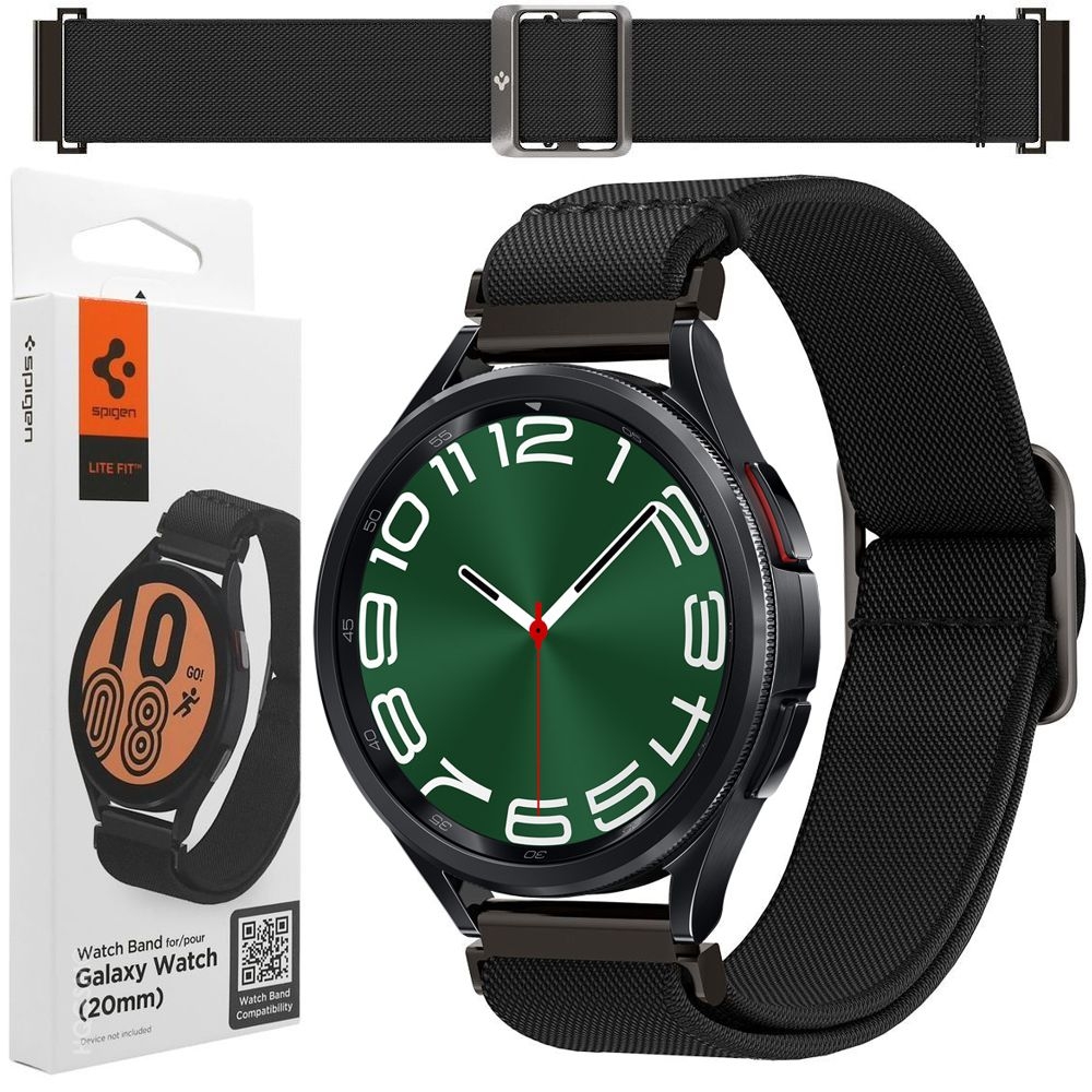 SPIGEN Fit Lite | Elastyczny Pasek | Black do Samsung Galaxy Watch 6 Classic 43/47mm