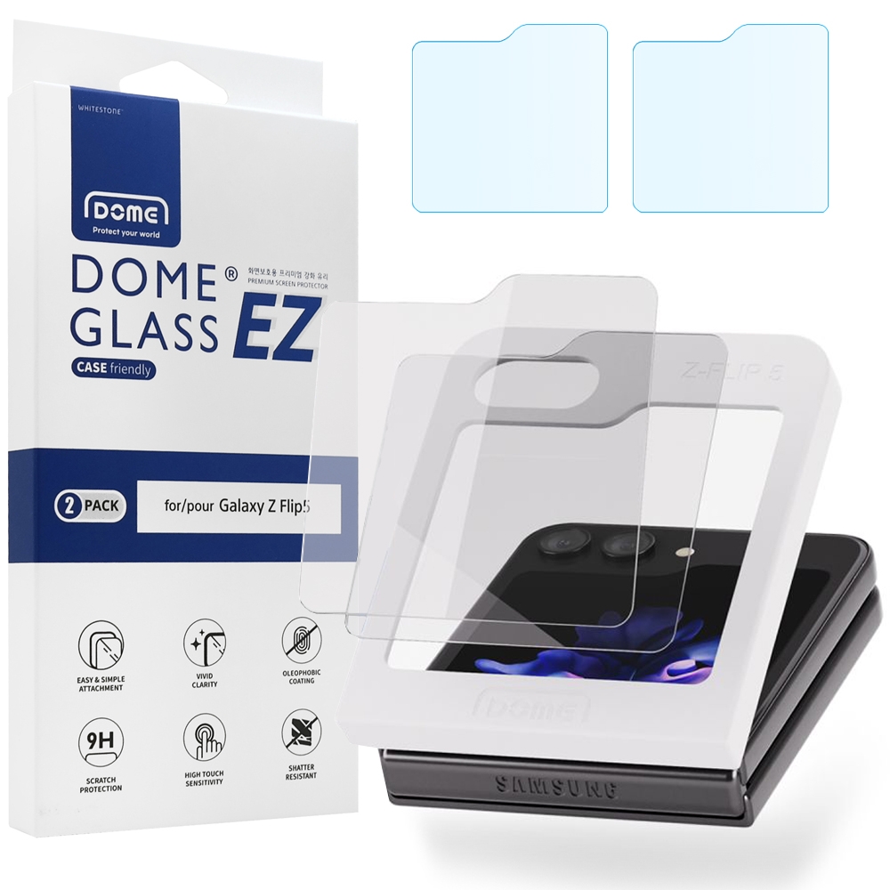 WhiteStone DOME | 2x Szkło Hartowane | Front do Samsung Galaxy Z Flip5