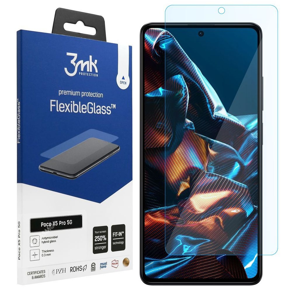 3mk Flexible Glass | Nietłukące Szkło Hybrydowe do POCO X5 Pro 5G