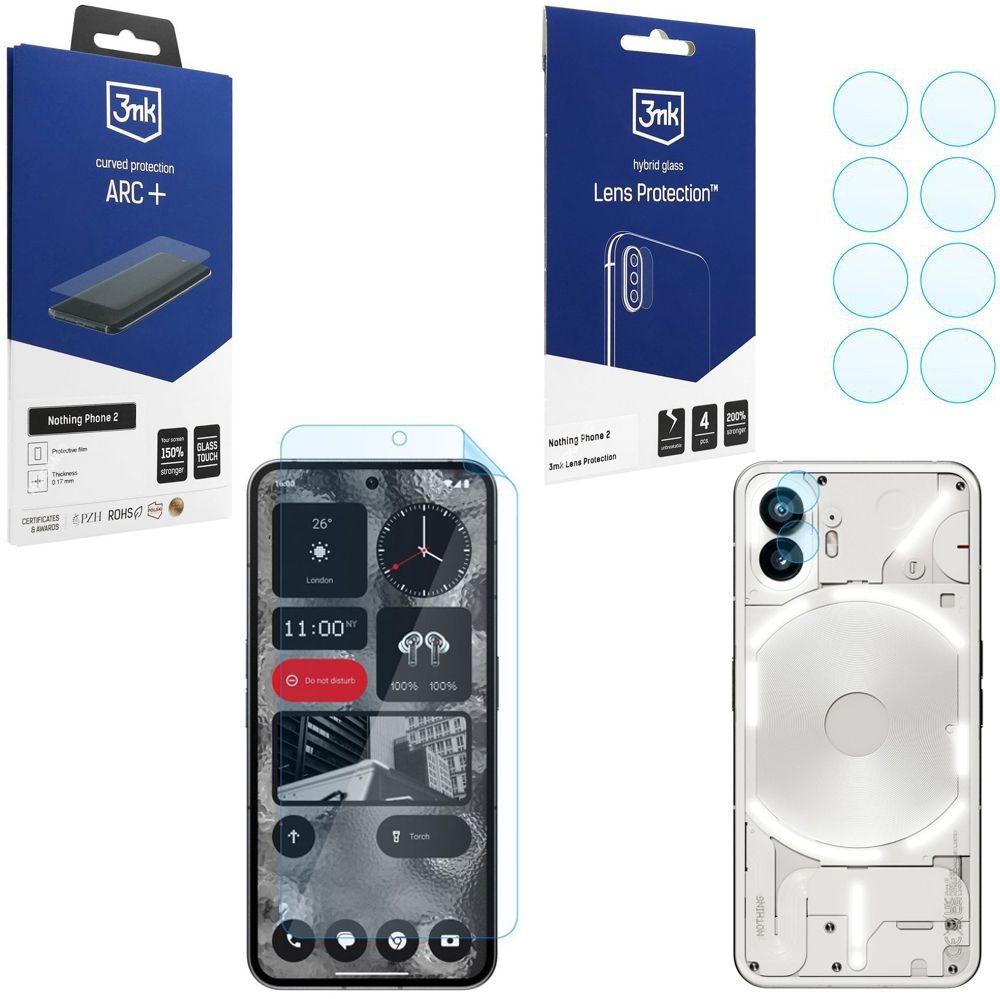 FOLIA 3mk Curved Protection ARC+ 4x APARAT Lens Protection do Nothing Phone 2