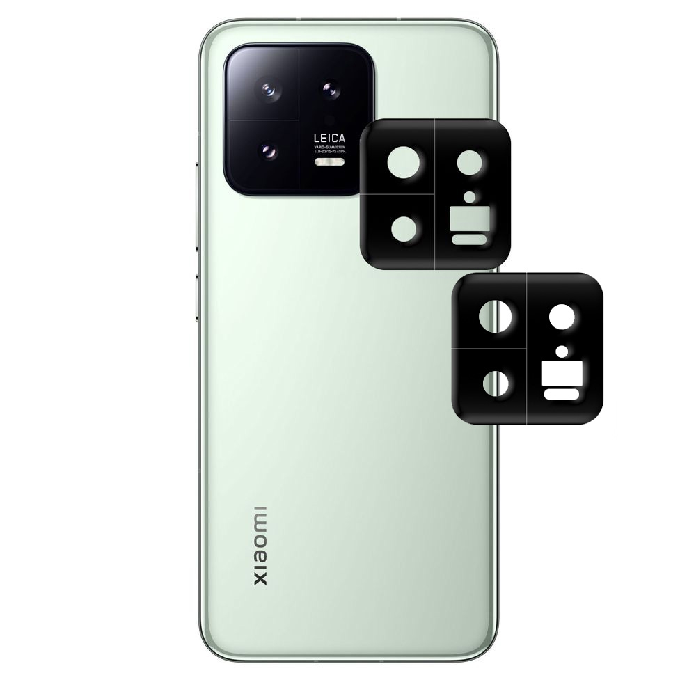 2x Szkło Hartowane na Aparat | FULL COVER | Czarne do Xiaomi 13