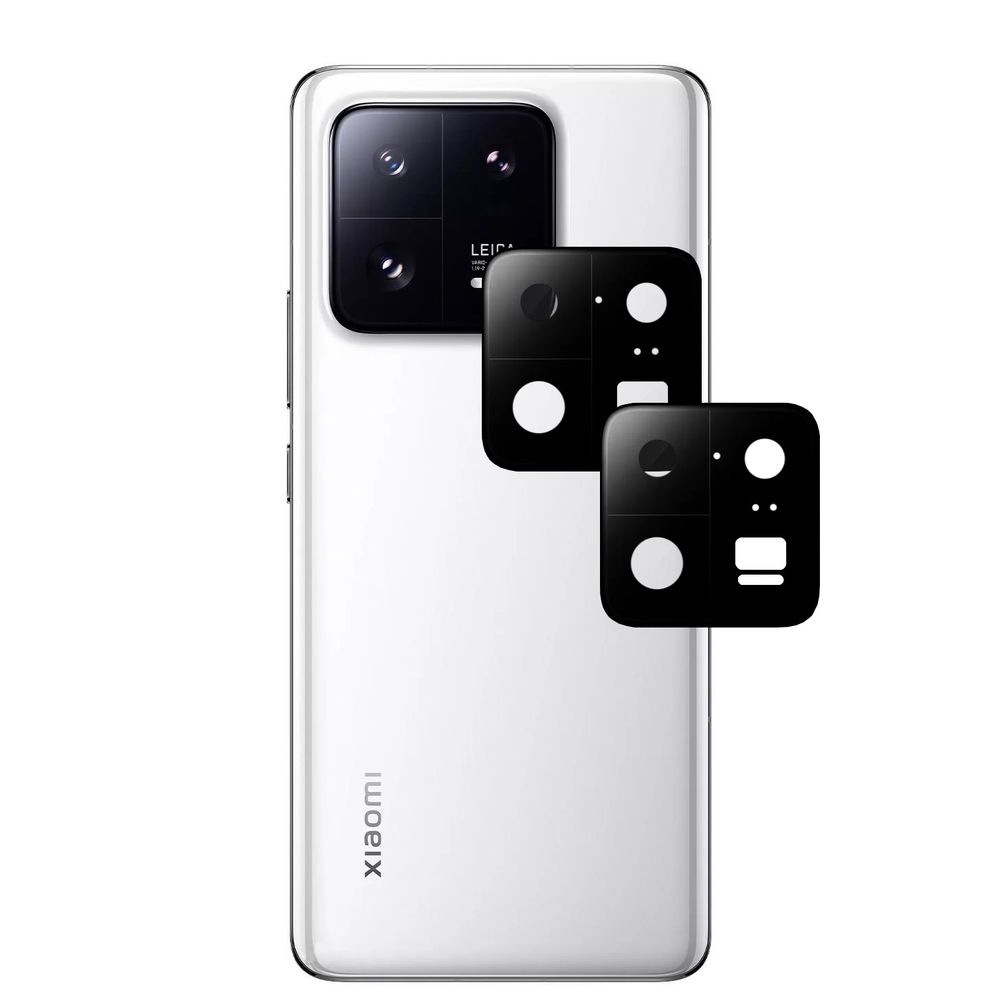 2x Szkło Hartowane na Aparat | FULL COVER | Czarne do Xiaomi 13 Pro