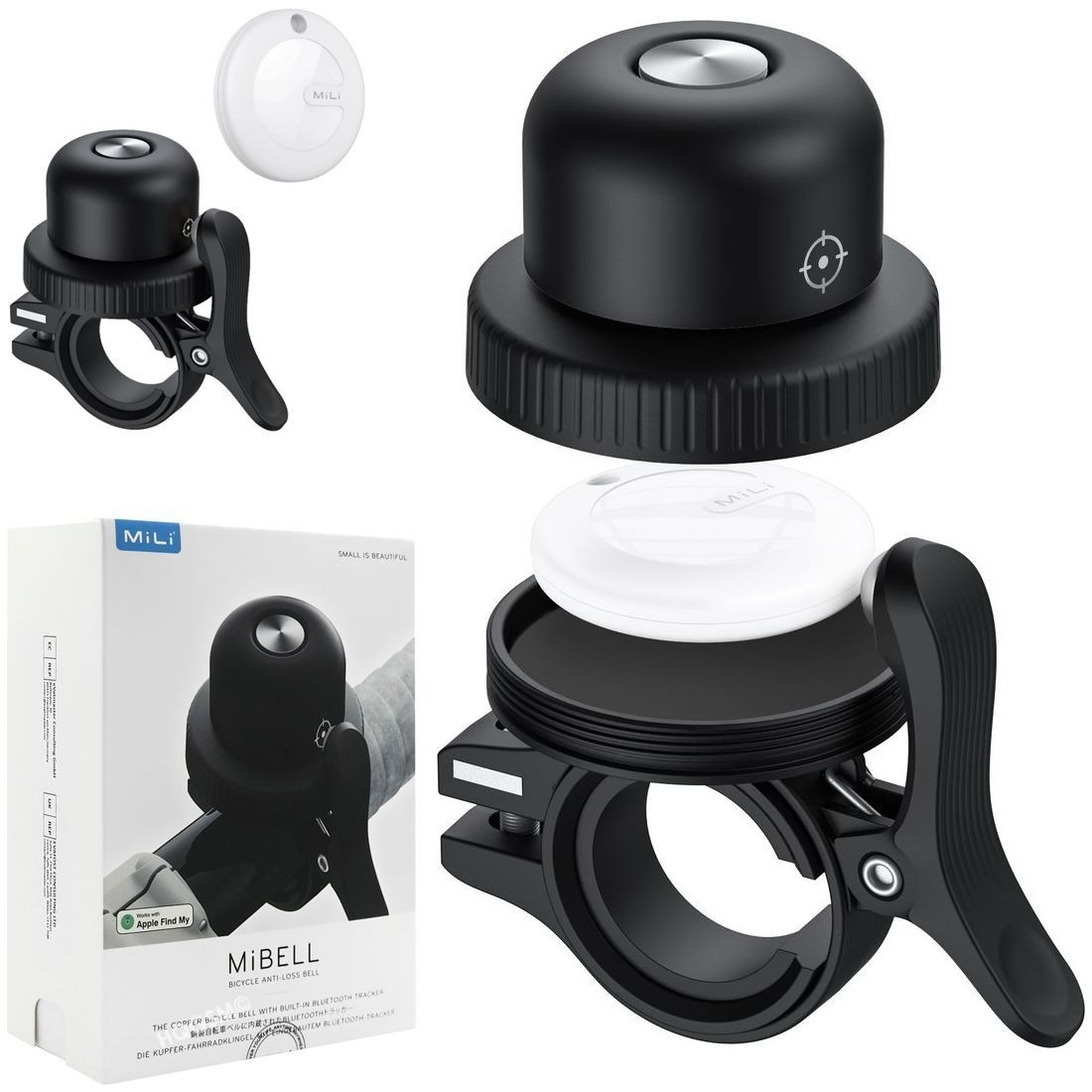 MiLi MiBell | Dzwonek Rowerowy z Lokalizatorem Bluetooth MFI | Znajdź Find My Apple
