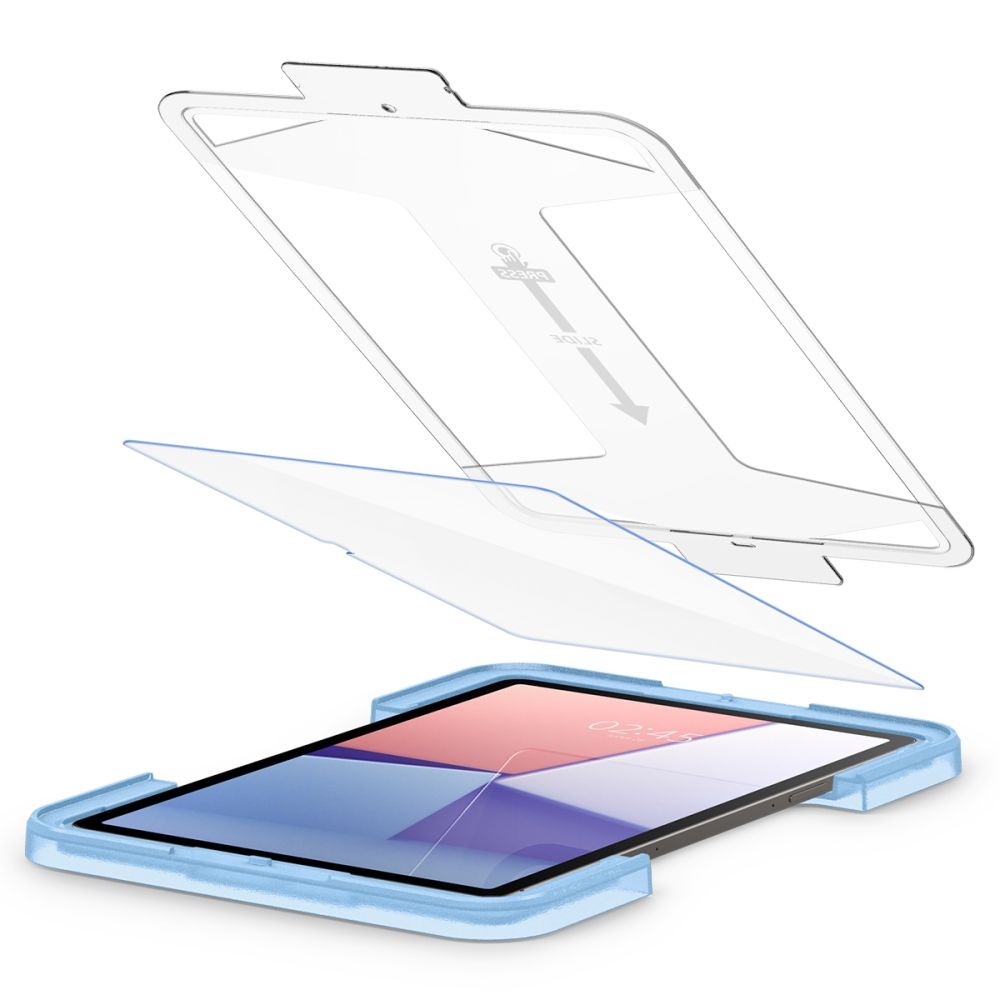 Szkło Hartowane SPIGEN GLAS.tR EZ FIT + Ramka Instalacyjna do Samsung Galaxy Tab S9+ Plus 12.4&#8243;