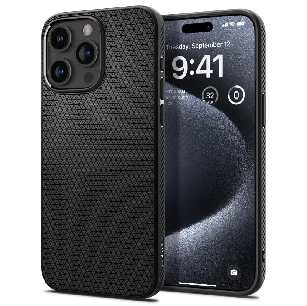 Etui SPIGEN Liquid Air | Black do Apple iPhone 15 Pro |